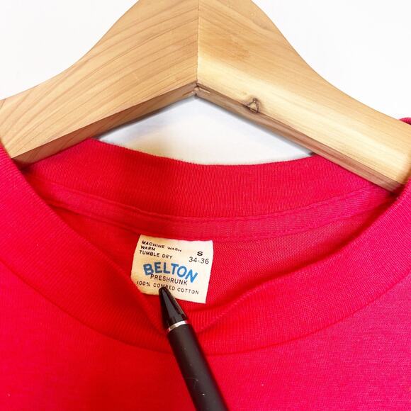 Vintage 80s Woodstock Ski Colorado Small T-Shirt Red Single Stitch Novelty Tee - Picture 5 of 5